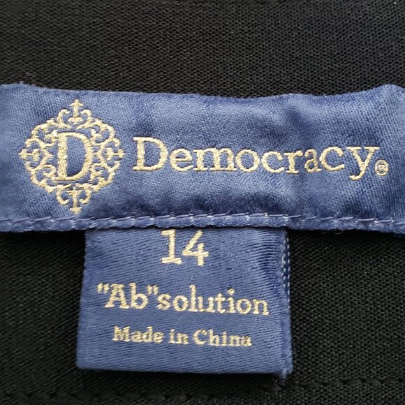 Democracy Pull On Jeans Women's Faded Grey Ab Solutions Shaping Waist 14 - Picture 8 of 9